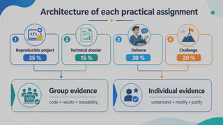 Architecture of each practical assignment