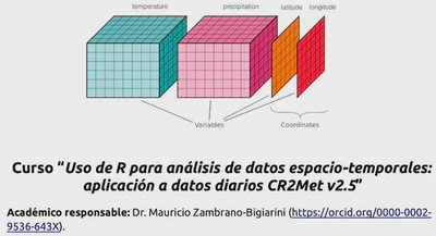 XXVII Congreso Chileno de Hidráulica: Course 'Using R for spatio-temporal data analysis: application to daily data CR2Met v2.5' featured image